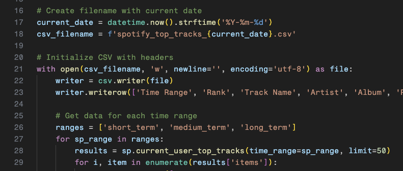 CSV data